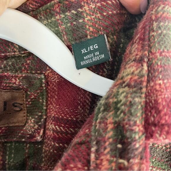 Orvis Men's Plaid Flannel Shirt Shacket Pockets XL - Picture 6 of 6